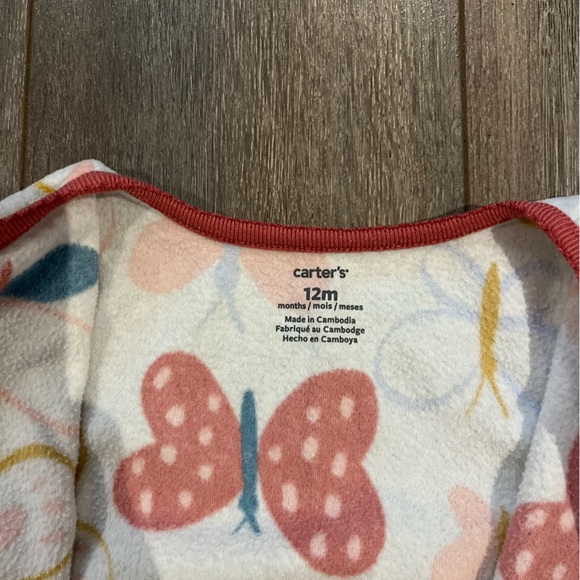 2 Carters Fleece Footed Sleepers - Picture 11 of 13